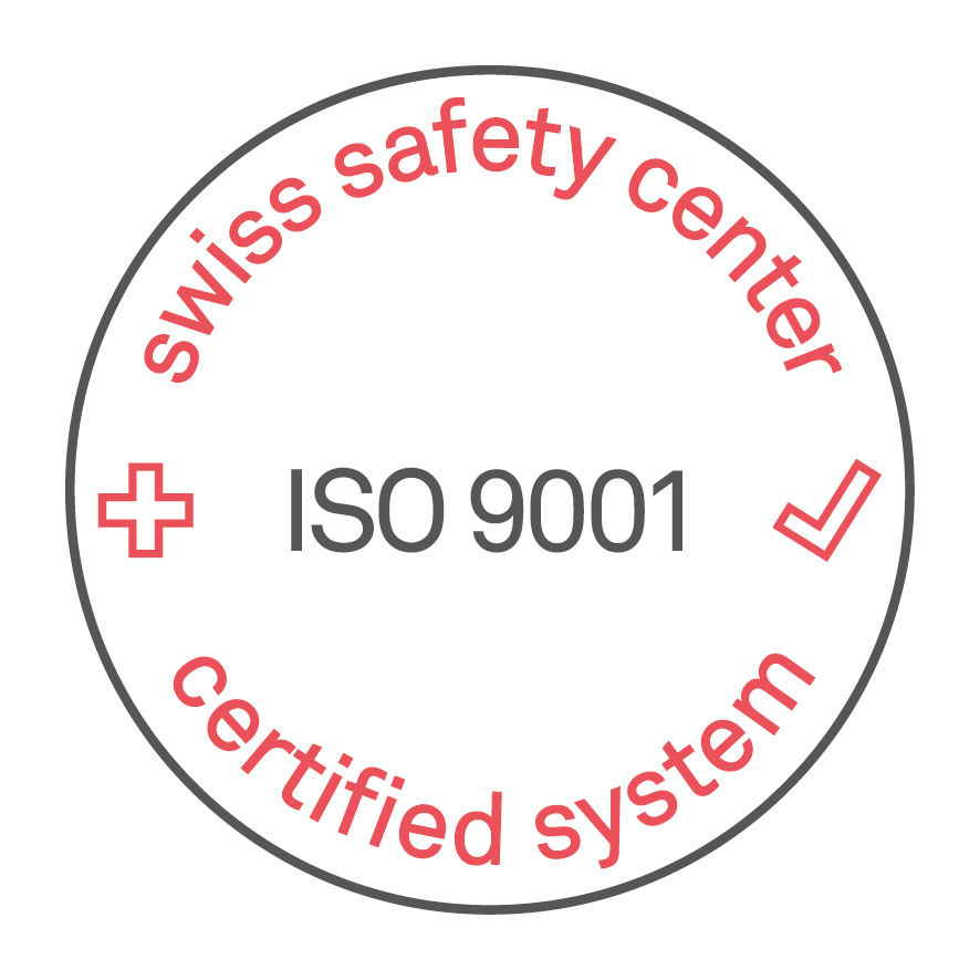 Certified System - Swiss TS, ISO 9001